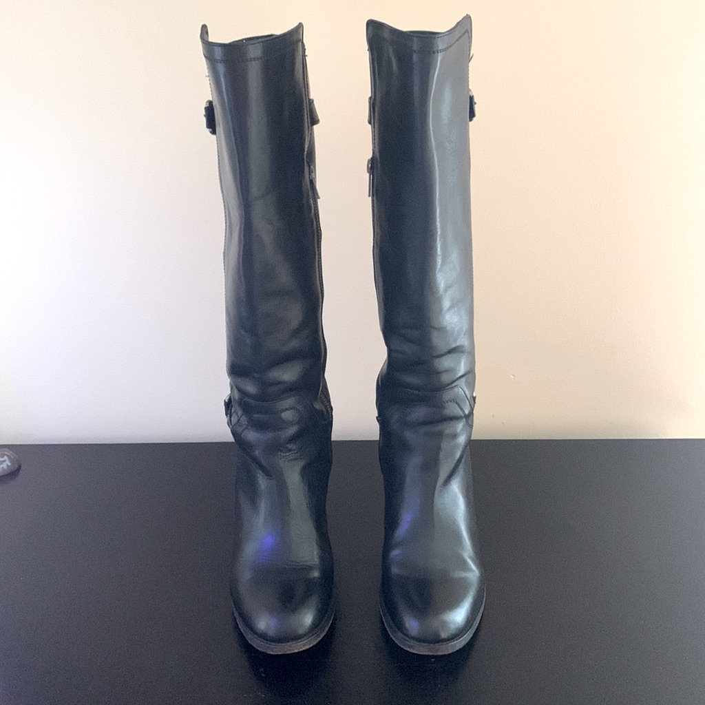 Vintage Euc Frye Janis Shield-Tall Leather Boots